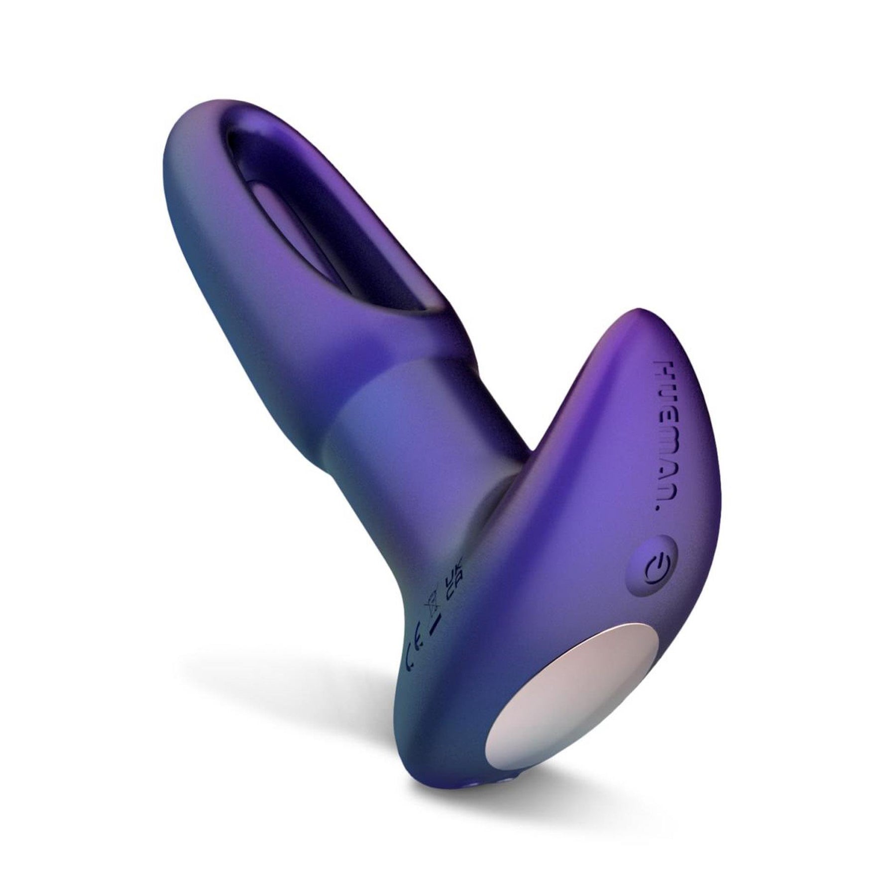 Dop anal vibrant Hueman Voyager din silicon violet cu telecomandă USB