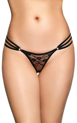 SoftLine 2498 tanga din dantelă negru M/L