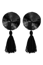 Decorațiuni conice pentru mameloane cu sclipici Paris Hollywood, negre