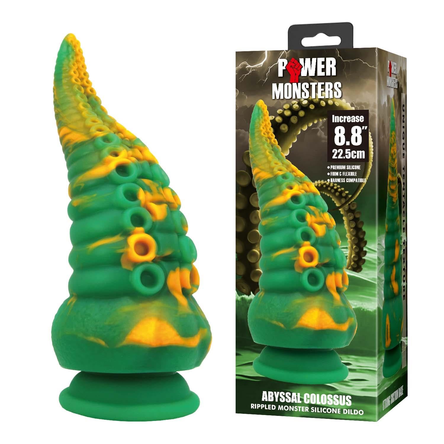 Dildo din silicon Abyssal Colossus Power Monsters cu caneluri 22,5 cm