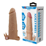 Pretty Love Extensor vibrant pentru penis 17 cm Natural