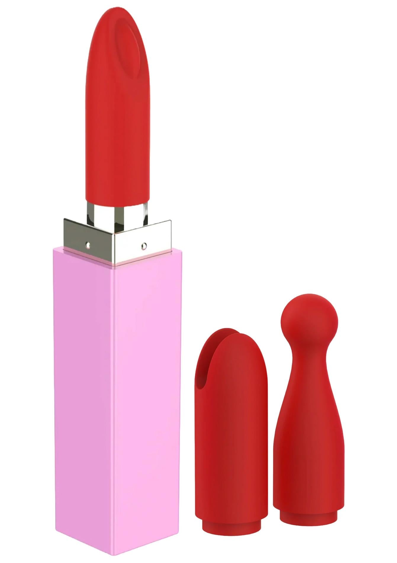Vibrator Xocoon Sealed With A Kiss cu ruj roz, 11 cm, USB