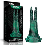 Dildo vibrant Lovetoy din silicon cu gheare duble 19 cm