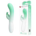 Vibrator USB Pretty Love Cerberus din silicon, cu formă de iepuraș, 30 de funcții