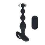 Dop anal vibrant din silicon Levelz, negru, 20 cm