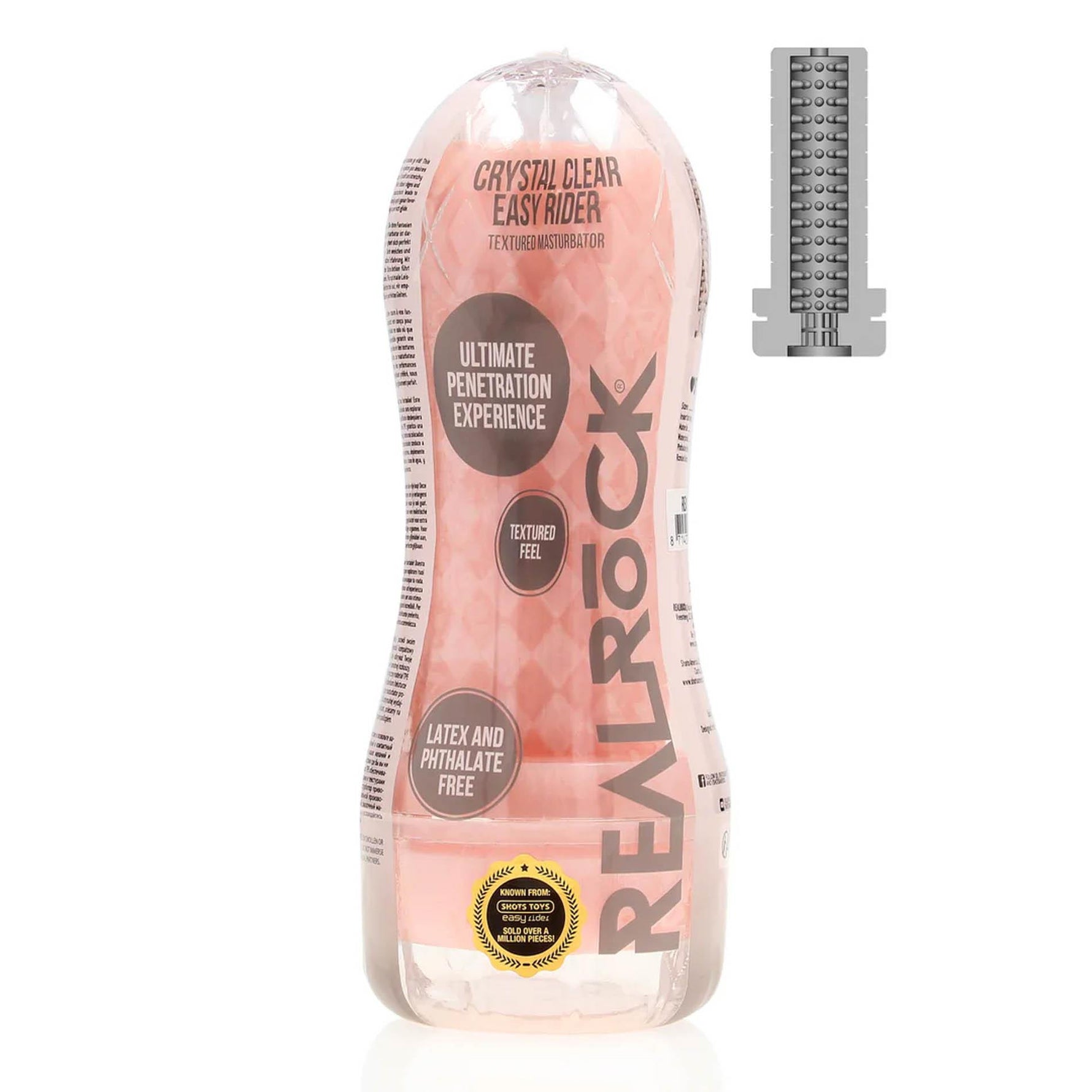 Masturbator texturat RealRock TPE 21 cm