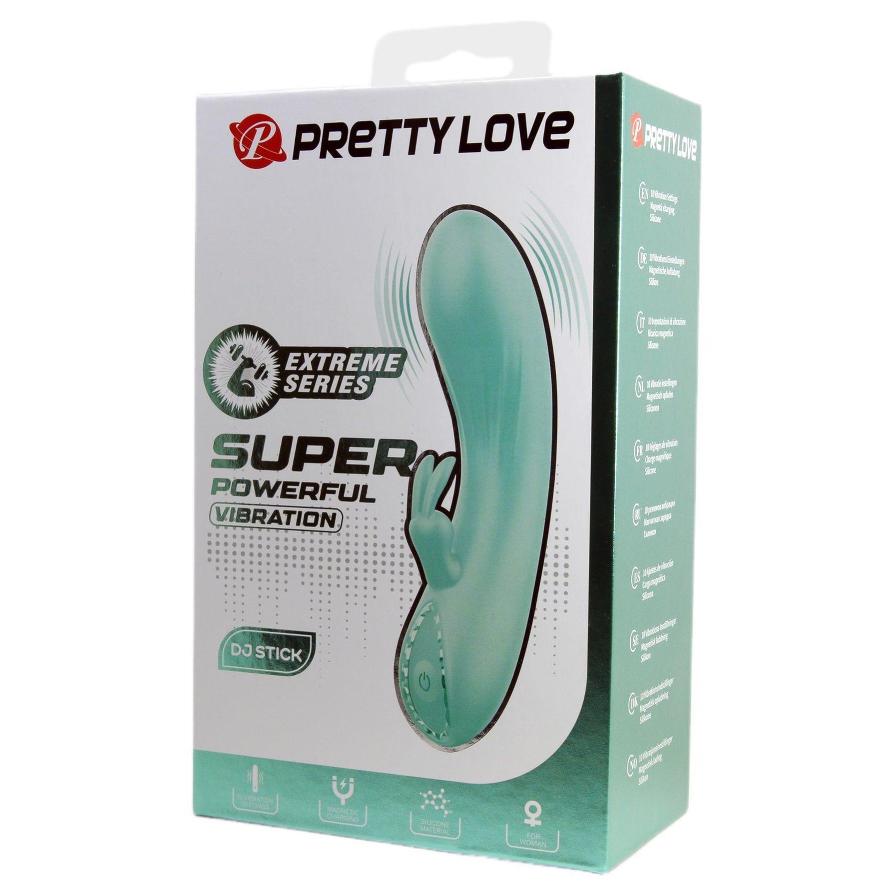 Vibrator Pretty Love DJ Stick Bunny, silicon, USB, 10 vibrații