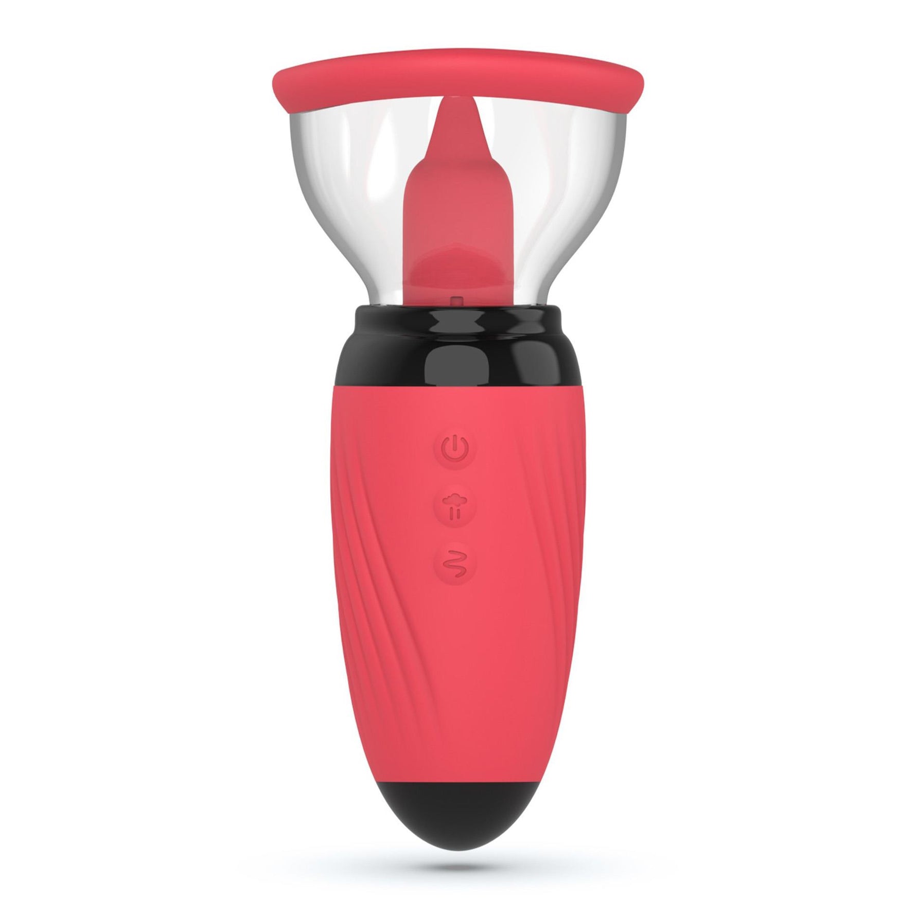 Stimulator de limbă cu vibrații și supt USB Crushious Scarlet
