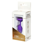 Plug anal din silicon Star Collection violet S cu piatră roz 7cm