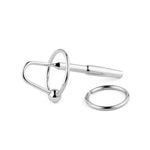 Dop uretral metalic din oțel inoxidabil cu inel 8 cm