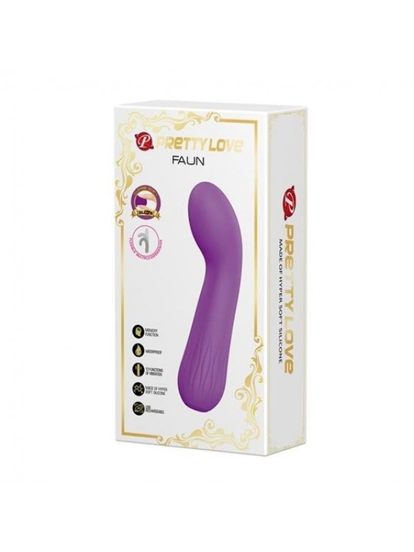 Vibrator pentru punctul G Pretty Love Faun din silicon moale, violet