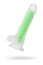 Dildo cu gel strălucitor Beyond by Toyfa Wade, verde strălucitor, 14,5 cm