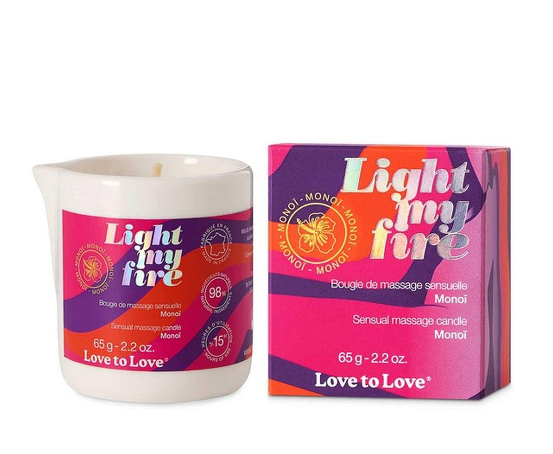 Lumânare de masaj Monoi Love to Love