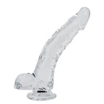 Dildo cu gel Stallion Alive transparent 22 cm