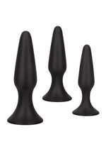 Set de dopuri anale Colt din silicon negru