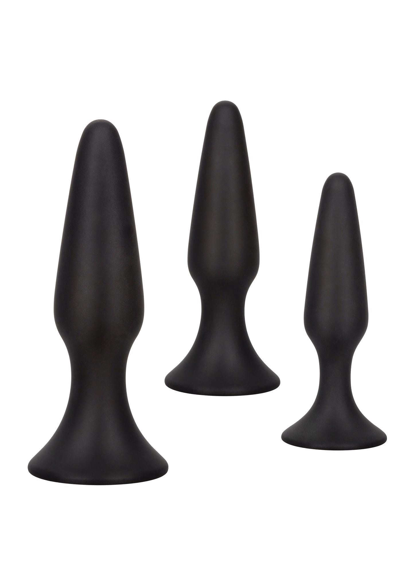 Set de dopuri anale Colt din silicon negru