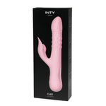 INTY Toys Vibrator Flirt Iepuraș Roz Silicon USB 24 cm Rezistent la Apă