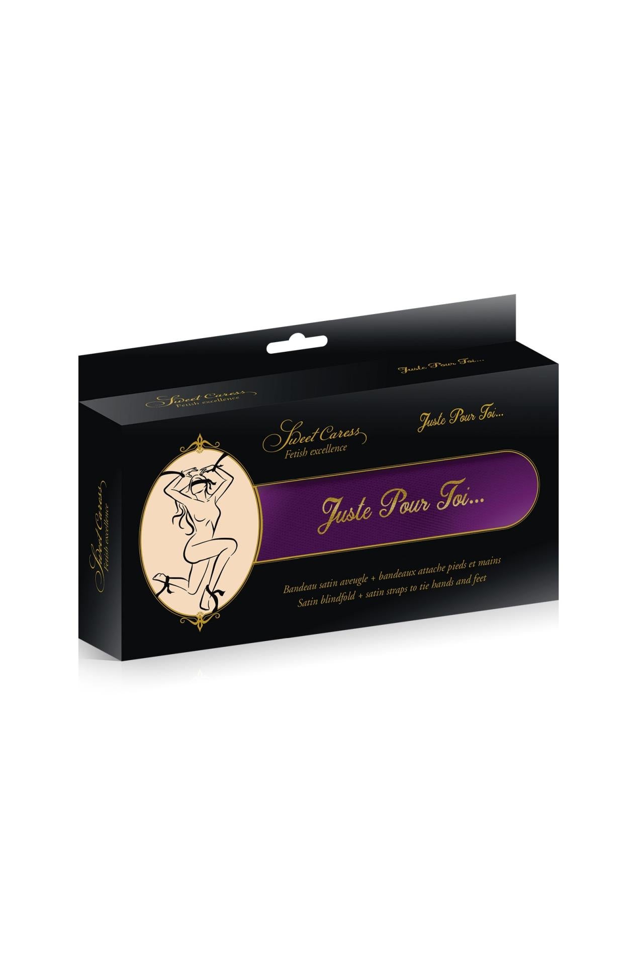 Set de 5 bentițe din satin mov Sweet Caress