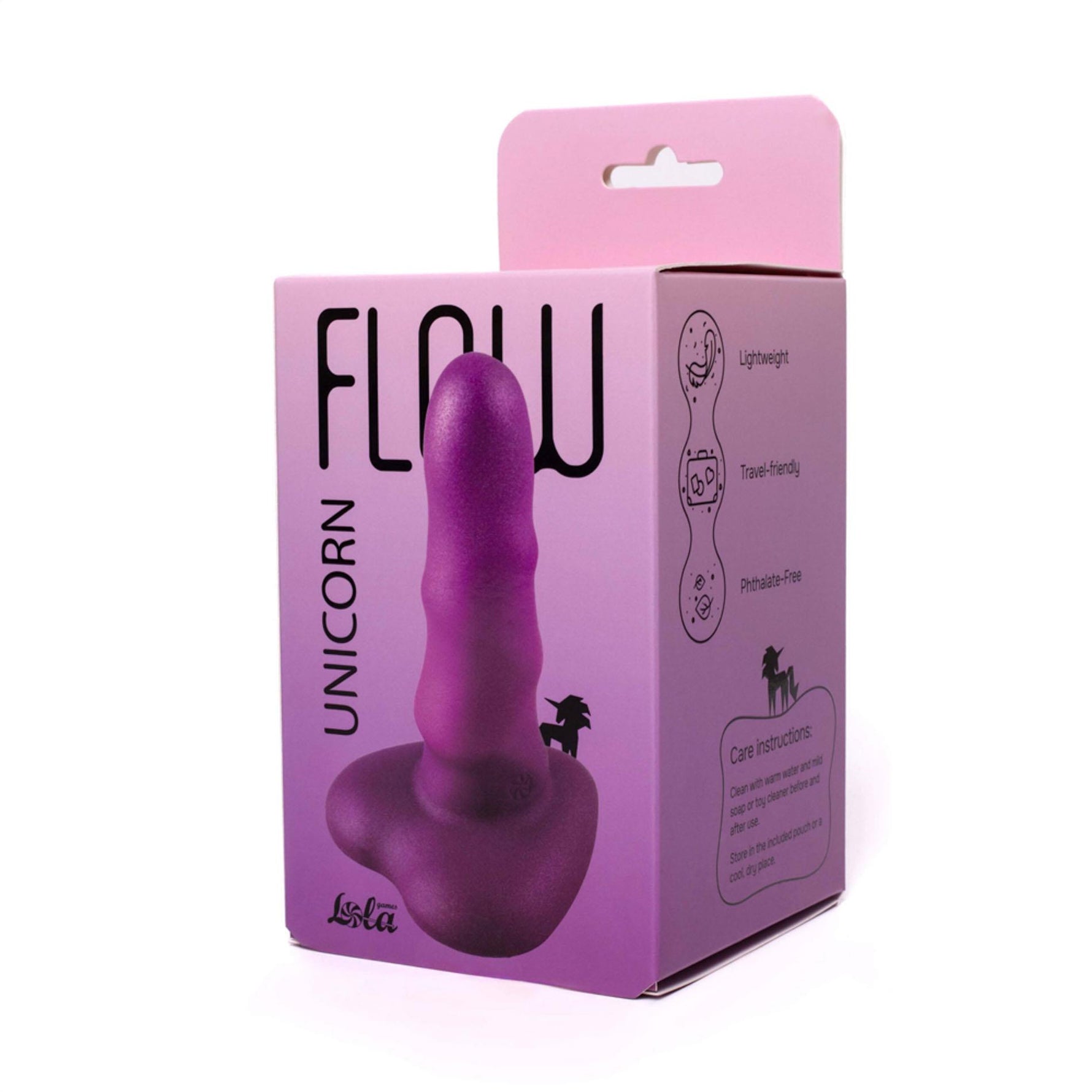Dildo mini din silicon Flow Unicorn, violet