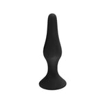 Dop anal Fantasy din silicon, negru, mediu, 11,5 cm
