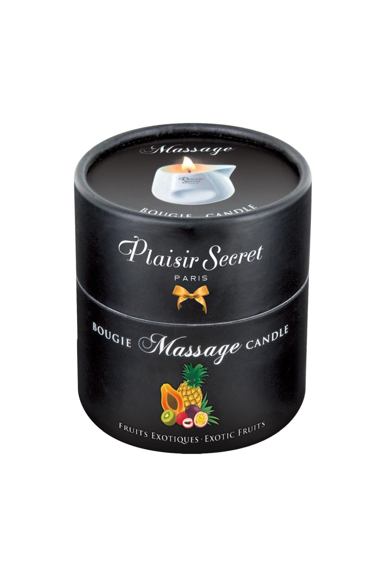 Lumanare de masaj Plaisir Secret cu fructe exotice 80ml