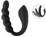 Vibrator anal flexibil din silicon Black Velvets cu USB, 26 cm