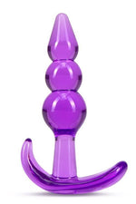 Plug anal cu trei mărgele Blush B Yours, mov, TPE