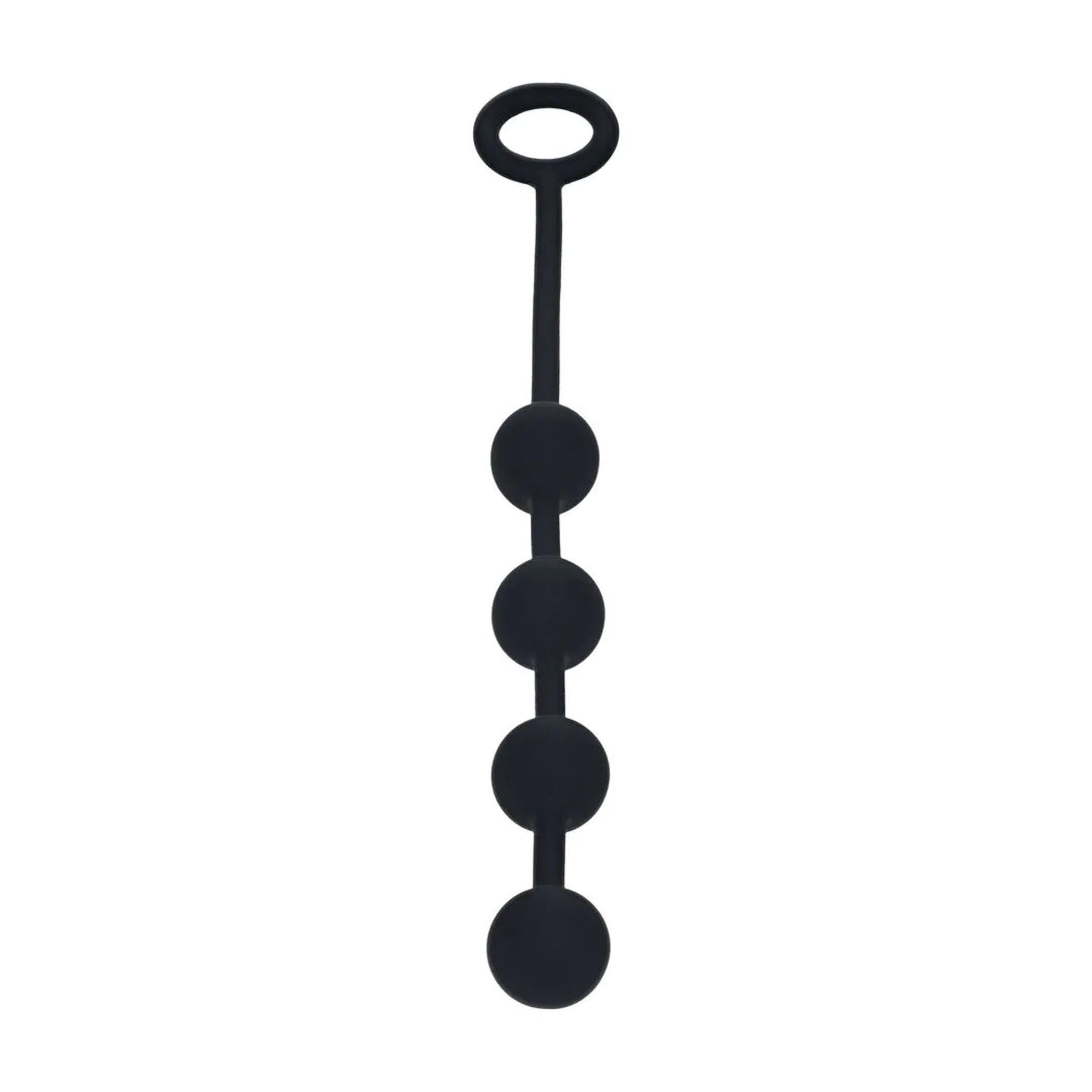 Perle anale rotunde din silicon Levelz S, negre, 23 cm