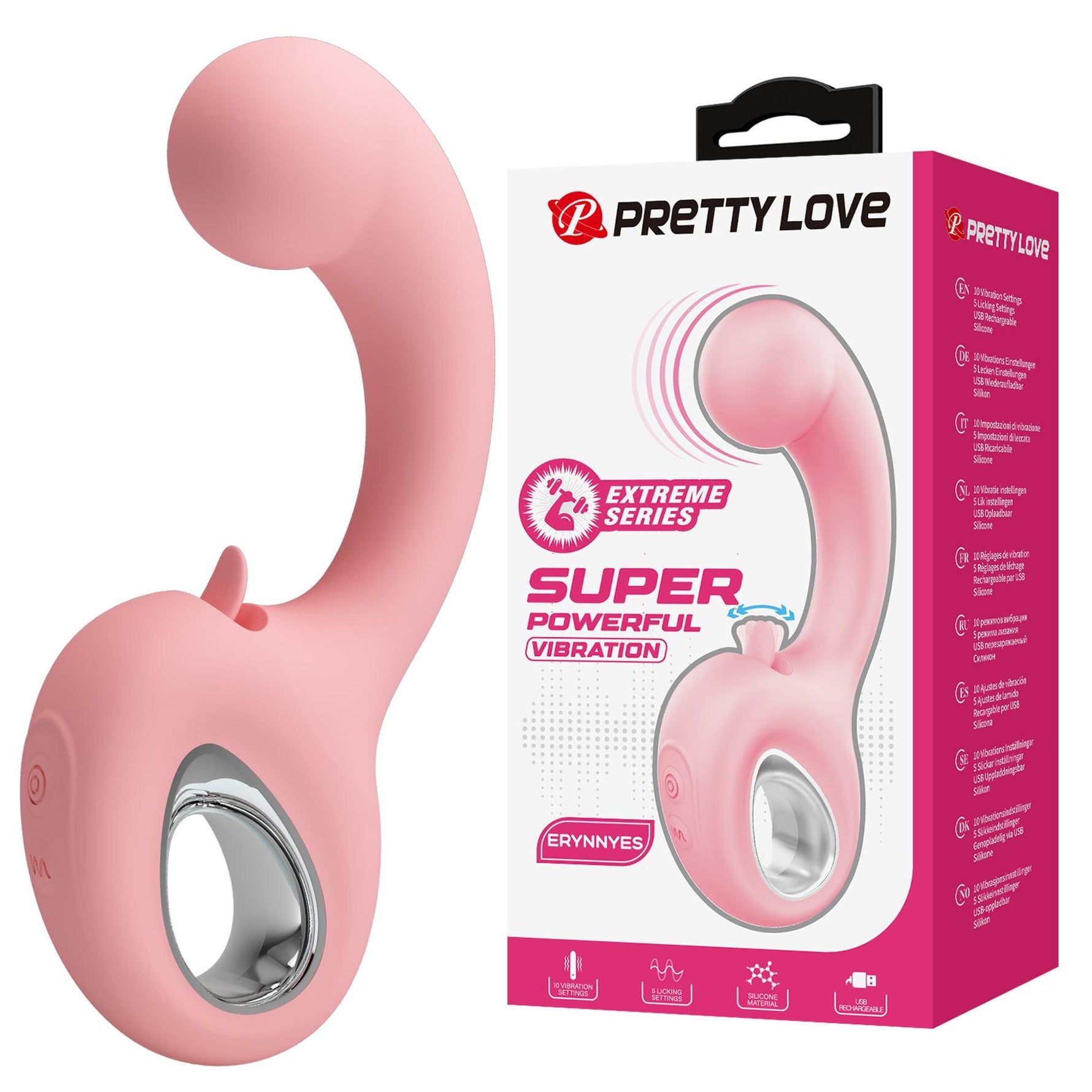 Stimulator clitoridian USB din silicon Pretty Love Erynnyes