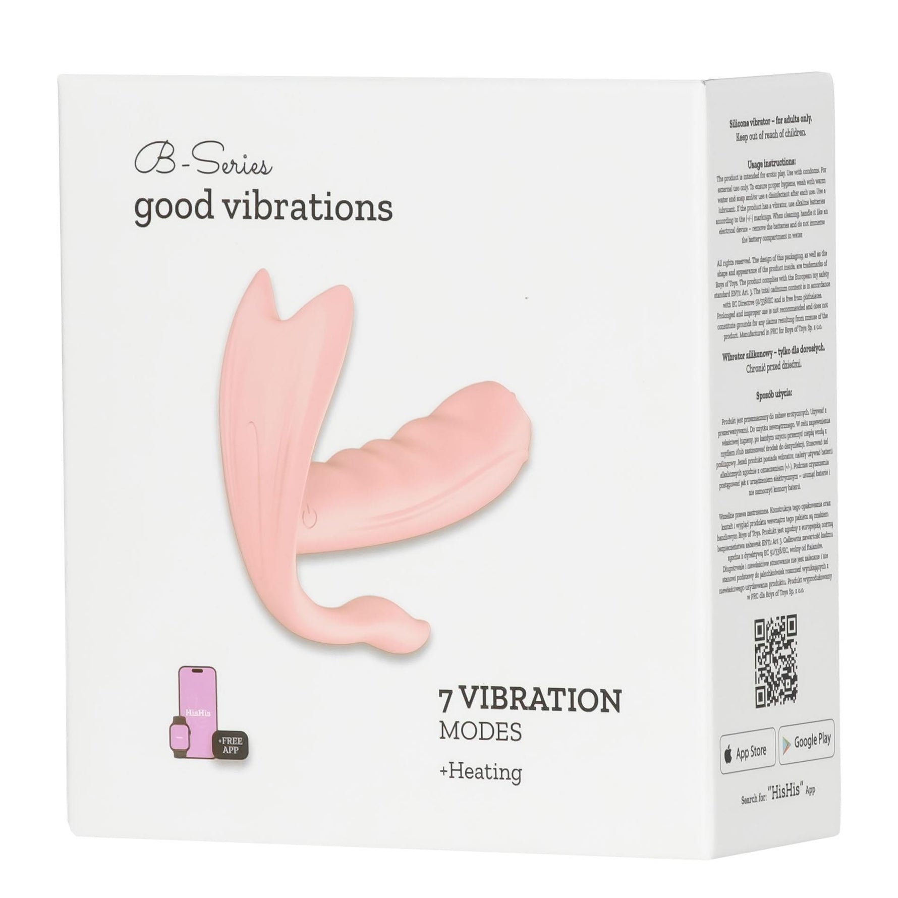 Vibrator încălzit din silicon cu 7 moduri, seria B, aplicație Fox