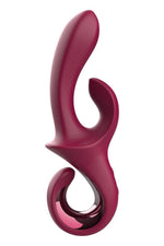 Vibrator USB din silicon Glam Duo Dreamtoys, formă de iepuraș, 22 cm
