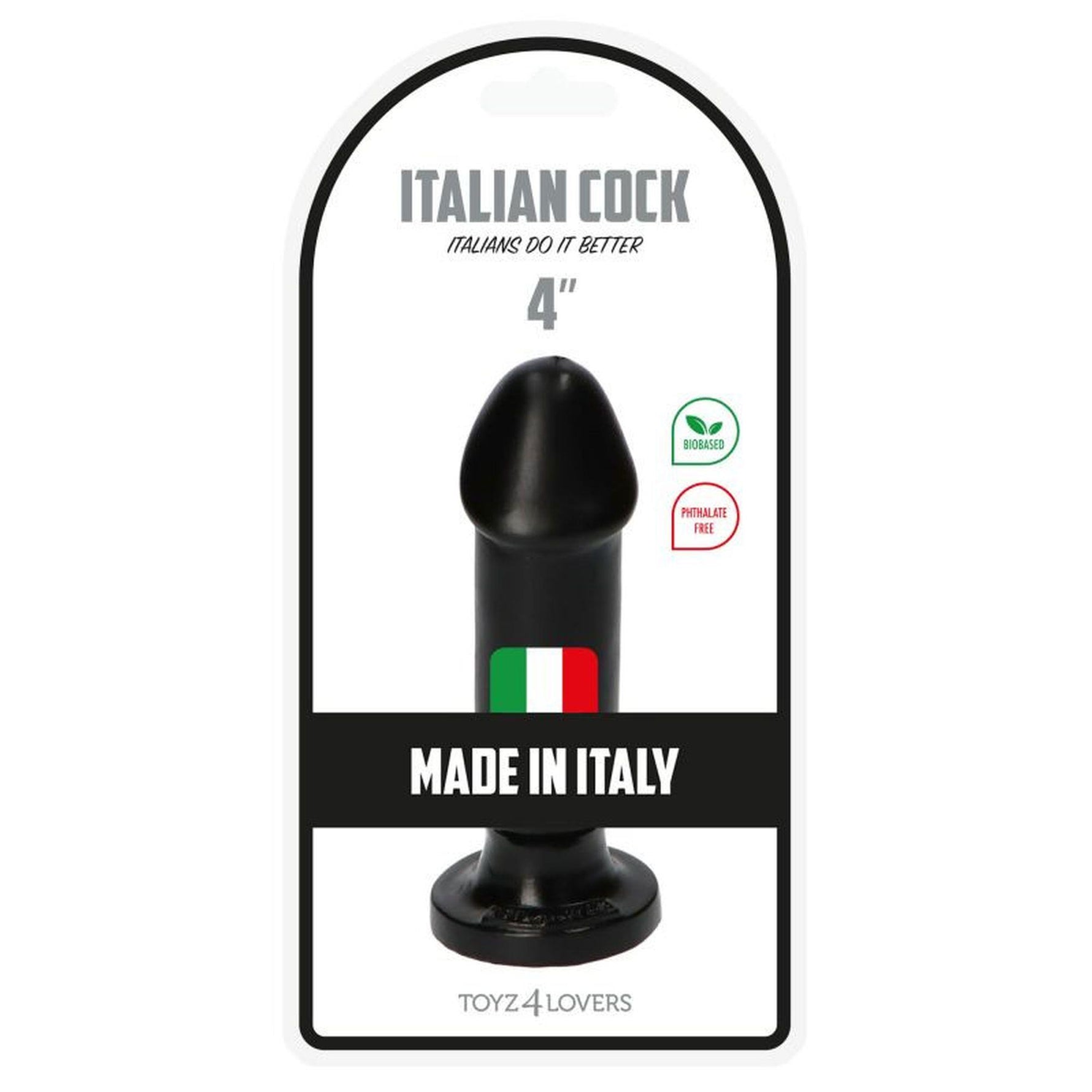 Dildo din PVC Toyz4lovers Gino Negru 10.5 cm