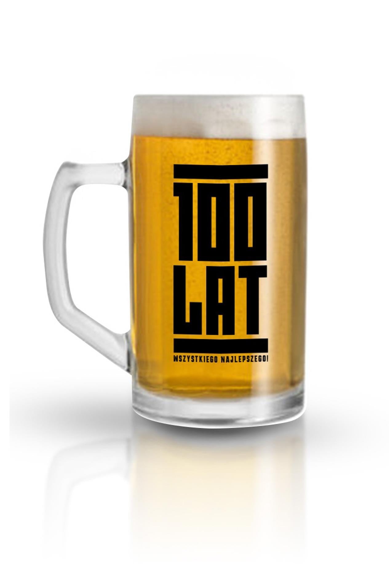 Cană de bere din sticlă House of Mugs 500 ml, 100 de ani
