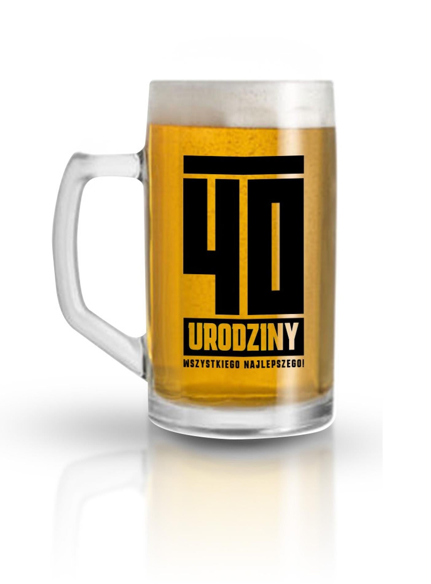 Cană de sticlă House of Mugs 500 ml pentru a 40-a aniversare