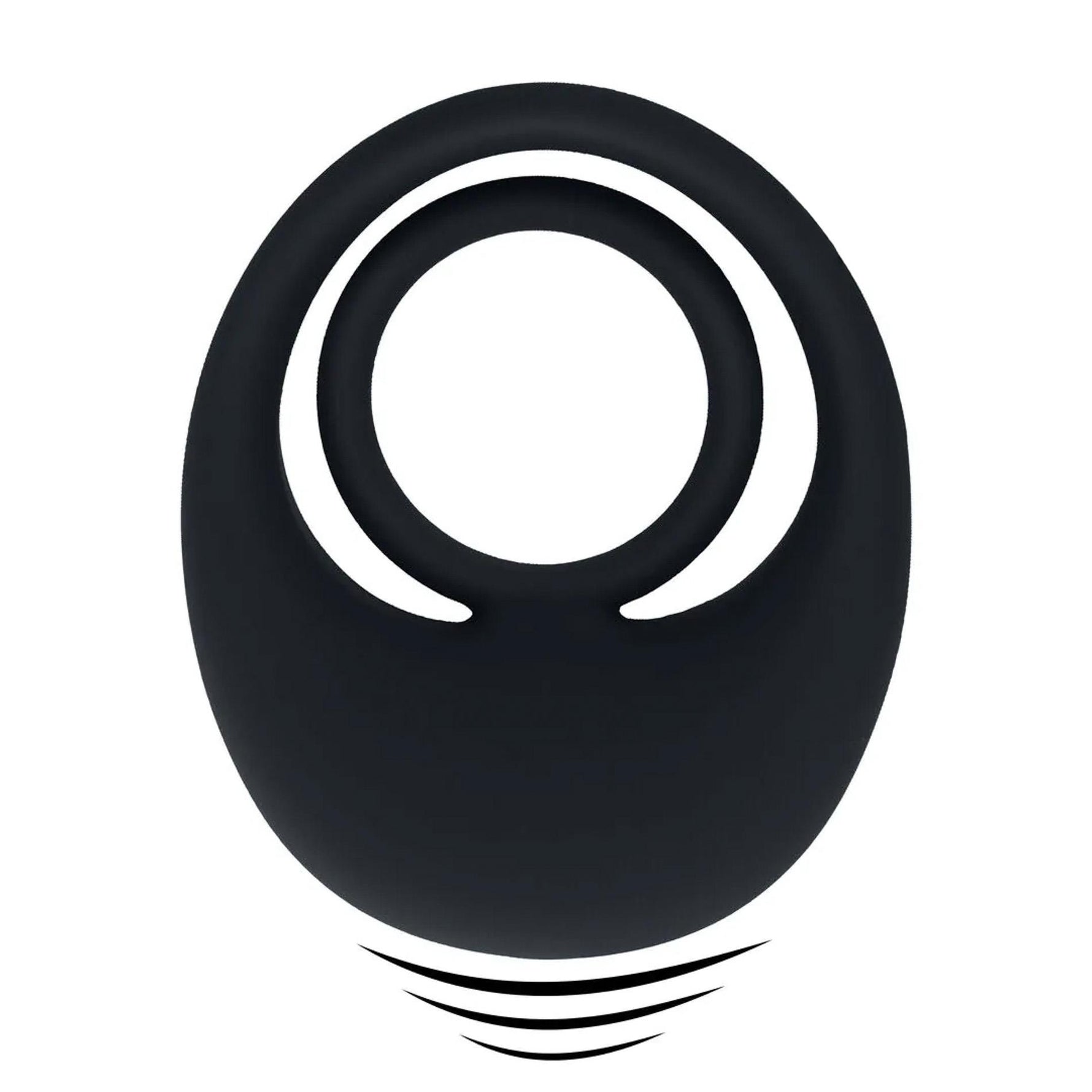 Inel vibrant pentru penis Levelz Level 3 din silicon, negru, 7,3 cm