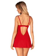 Obsessive Ingridia cămașă și tanga roșu XL/2XL