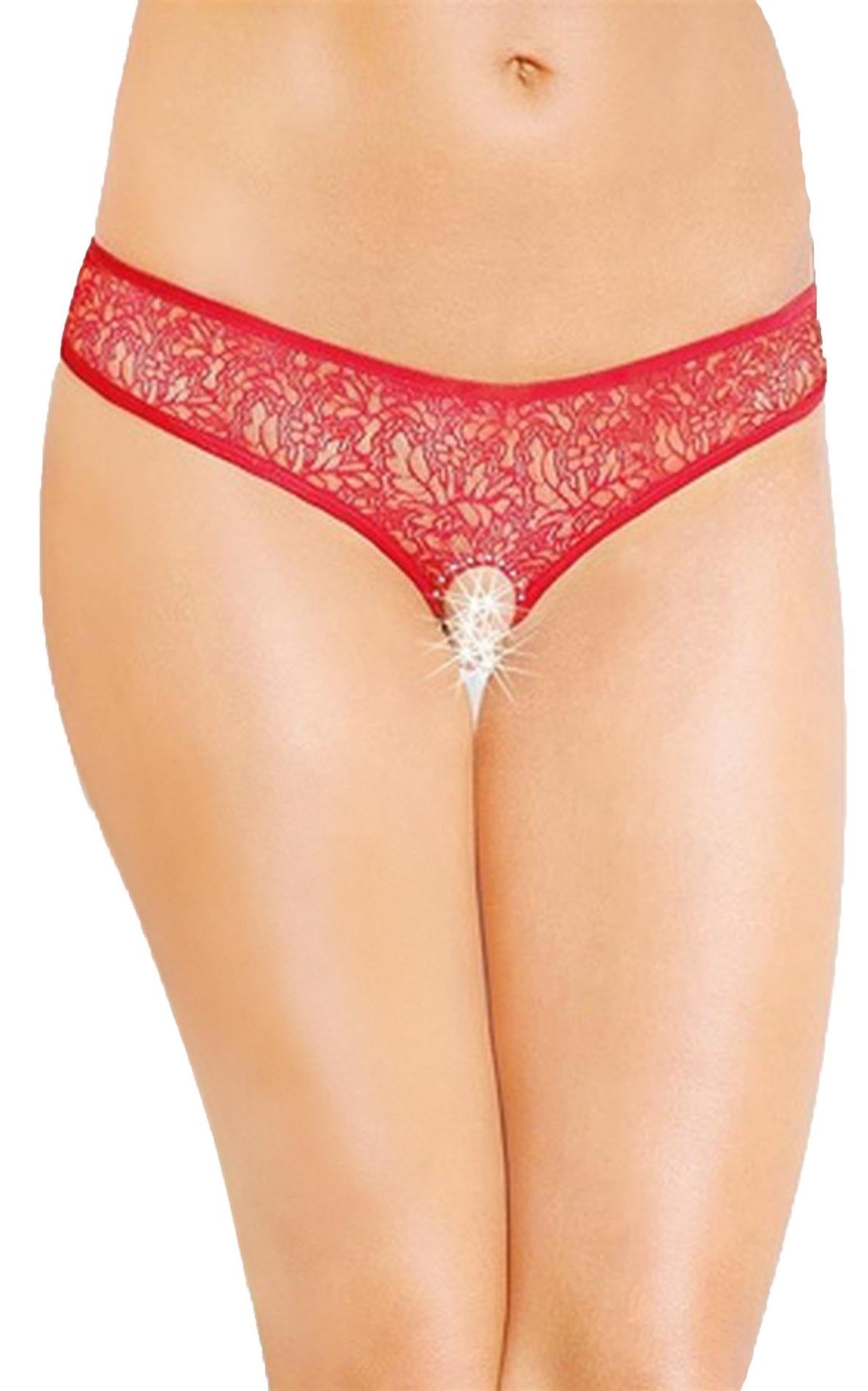 SoftLine 2446 tanga din dantelă roșu S/M