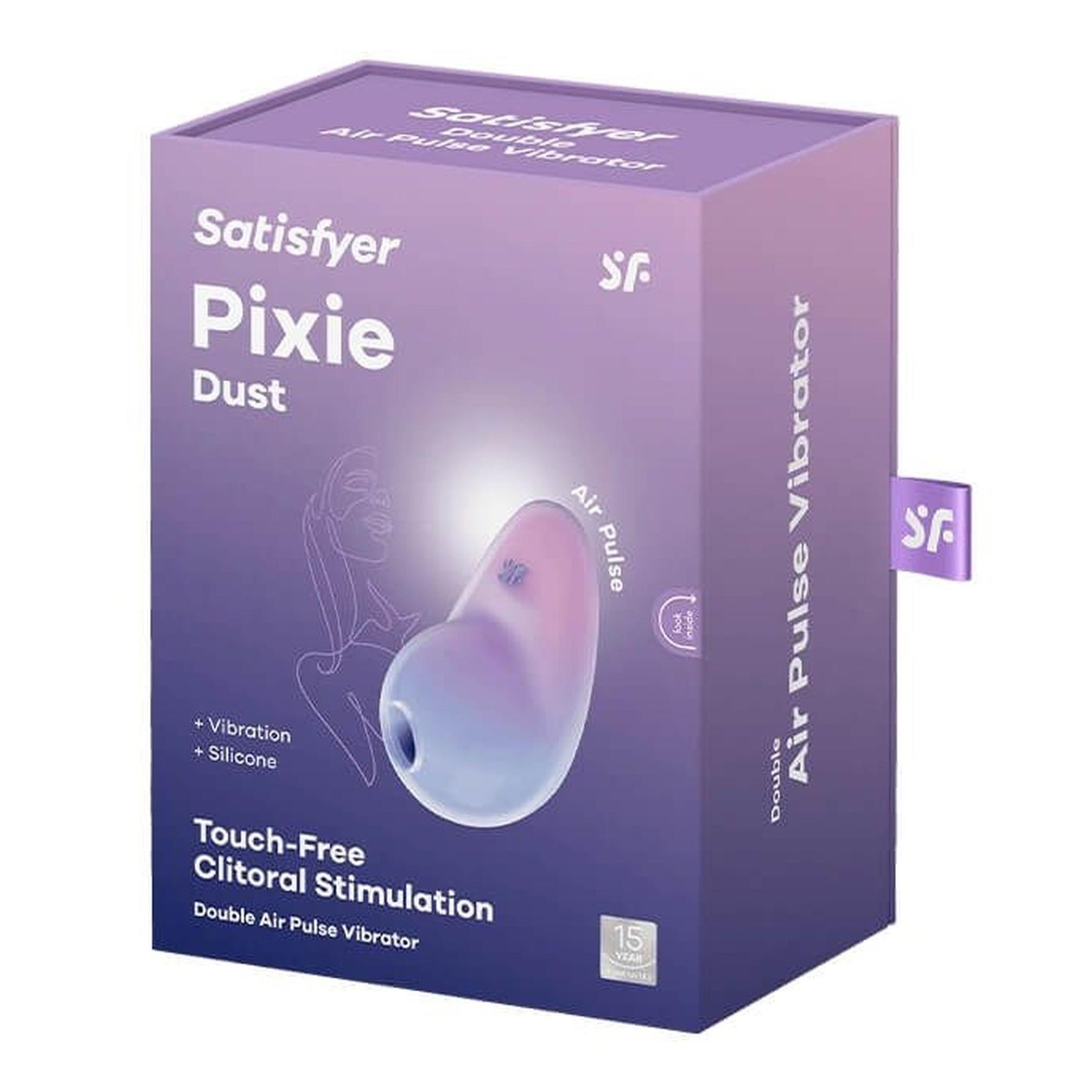 Stimulator clitoridian fără atingere Satisfyer Pixie Dust, violet