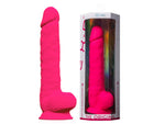 Dildo realist Silexd cu ventuză, silicon, roz, 38 cm