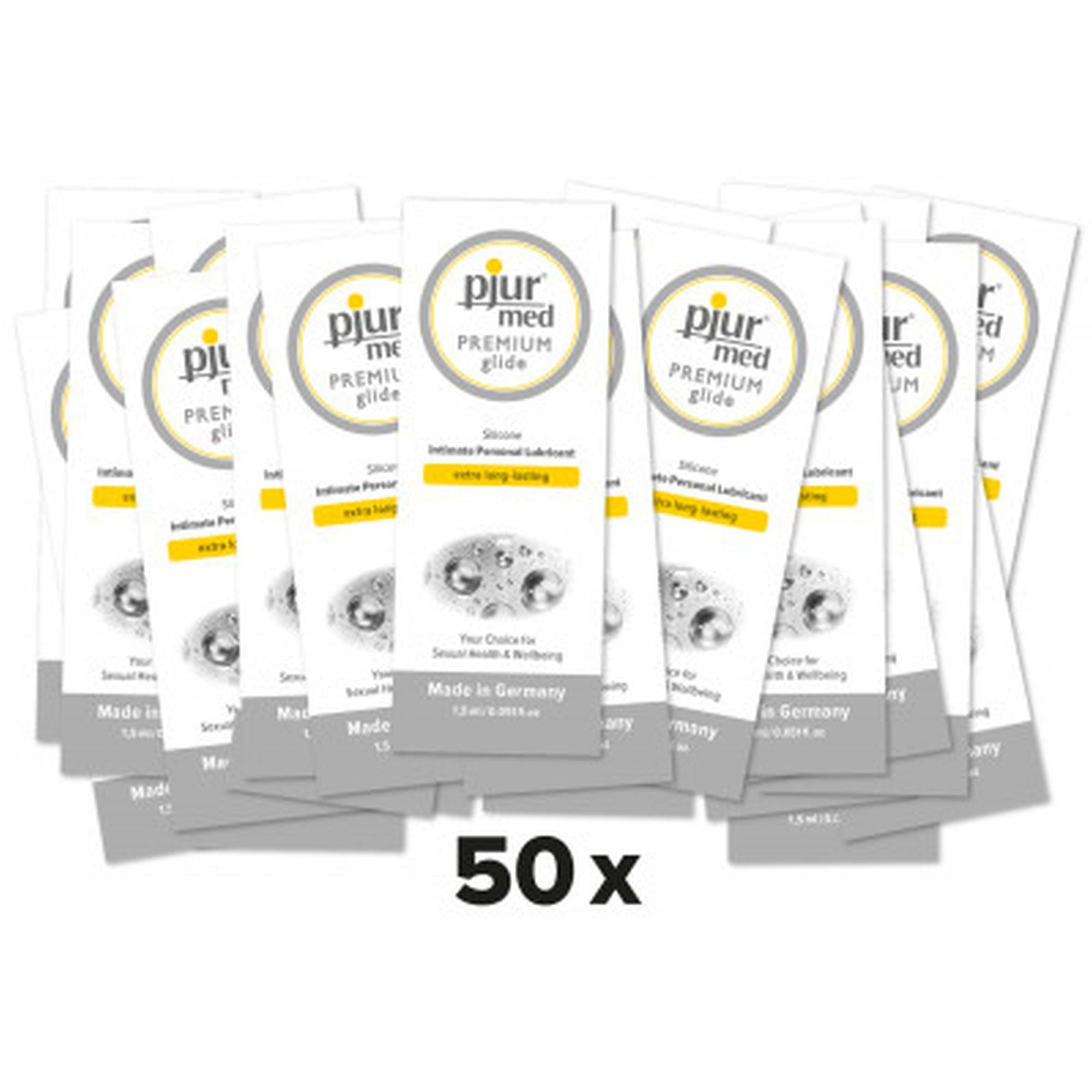 Lubrifiant siliconic premium Pjur Med 1,5 ml 50 bucăți