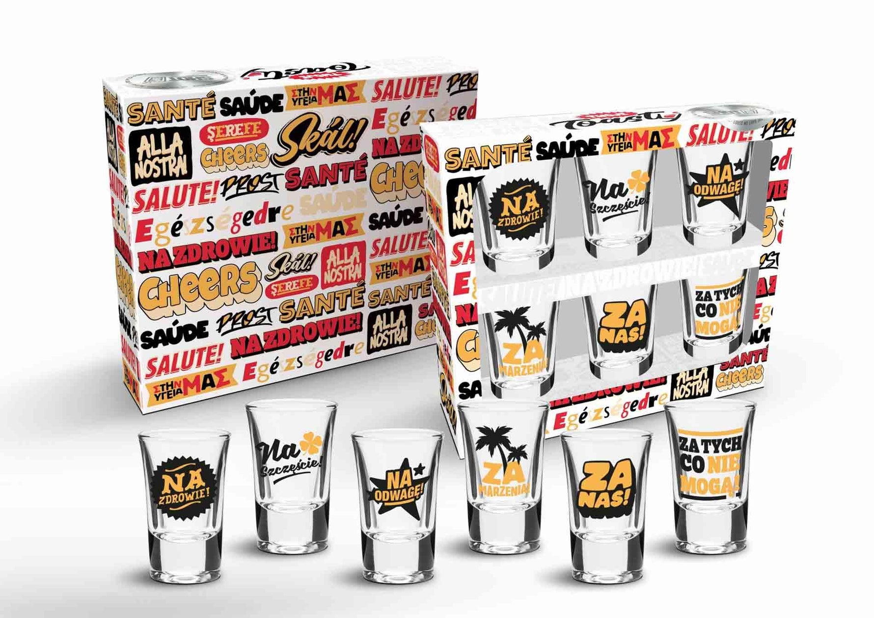 Pahare House of Mugs Toasty 35ml, pachet de 6