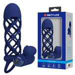 Pretty Love Extensor de penis vibrant din silicon cu 10 funcții