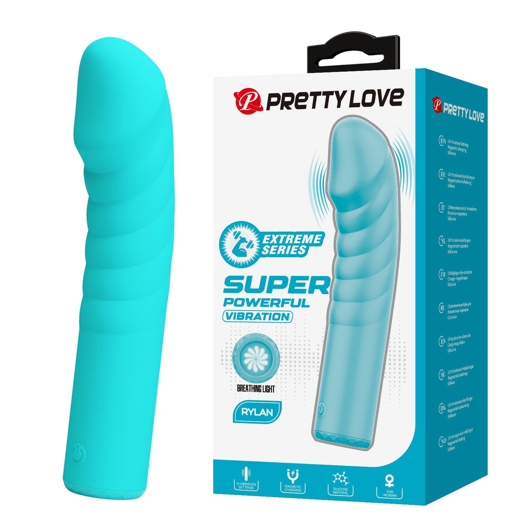 Vibrator pentru punct G din silicon Pretty Love Rylan, iluminare din spate, 10 vibrații