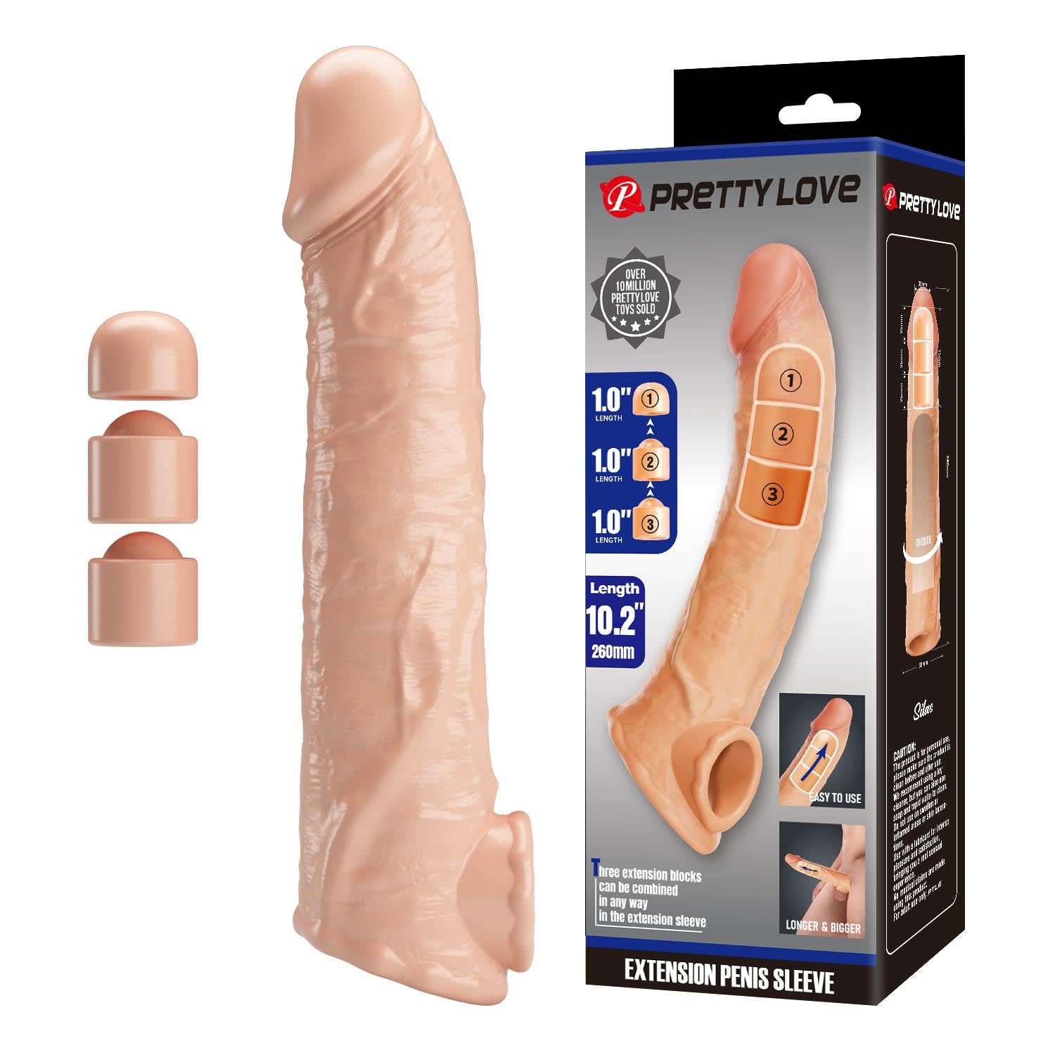 Pretty Love Extensor de penis cu module 26 cm