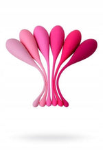 Set de 6 bile vaginale xEROMANTICA KROSE, silicon roz