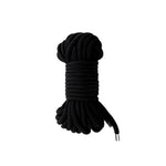 Frânghie de bondage din bumbac fantezie, neagră, 10 m