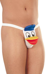 Tanga SoftLine cu rață de pluș, alb, mărime M/L
