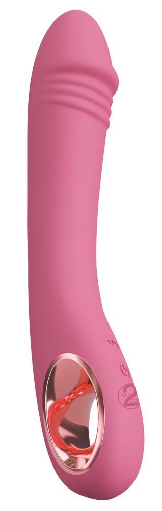 Vibrator USB pentru punct G You2Toys Slim, cu design roz din silicon, 21,4 cm