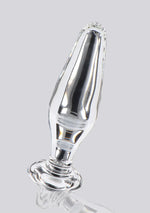 Plug anal din sticlă Star Sparkler ToyJoy, transparent, 12 cm