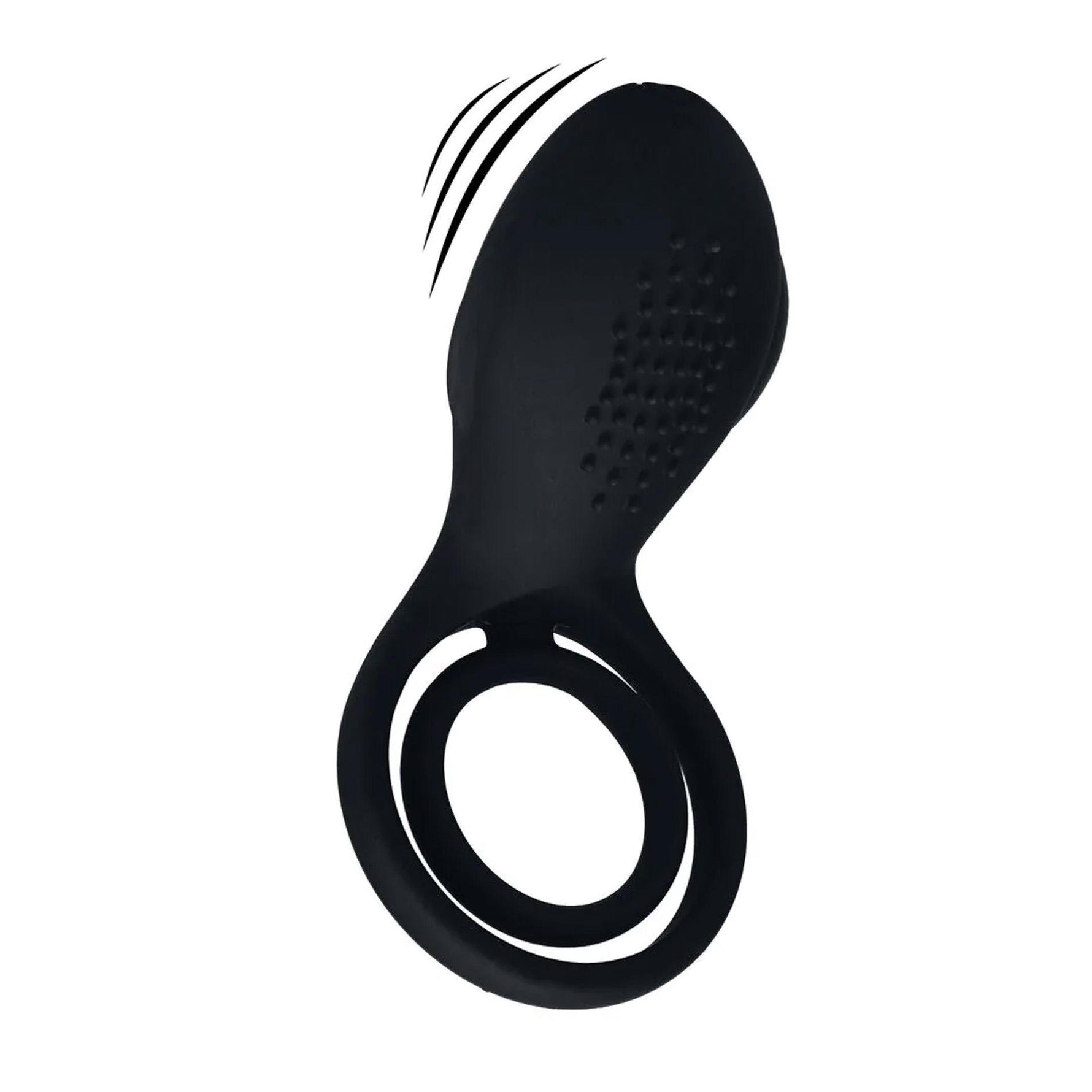 Inel vibrant pentru penis Levelz cu stimulator înaripat, negru
